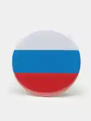Набор из трёх значков "Государственные символы России", 37 мм