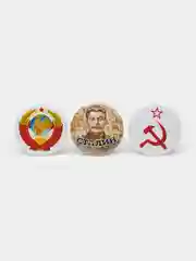 Набор значков "Сталин. СССР", 37 мм
