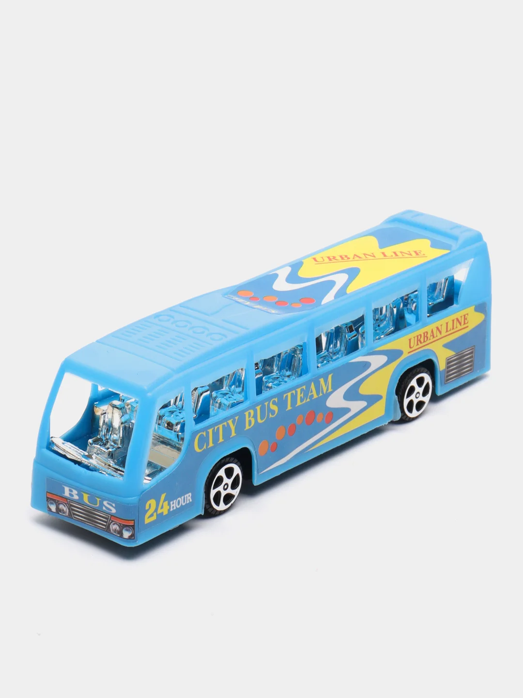 Синий игрушечный автобус, инерционная игрушка для мальчика