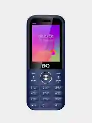 Синий мобильный телефон BQ 2457 Jazz, кнопочный, с камерой, 2SIM, 2700 мАч