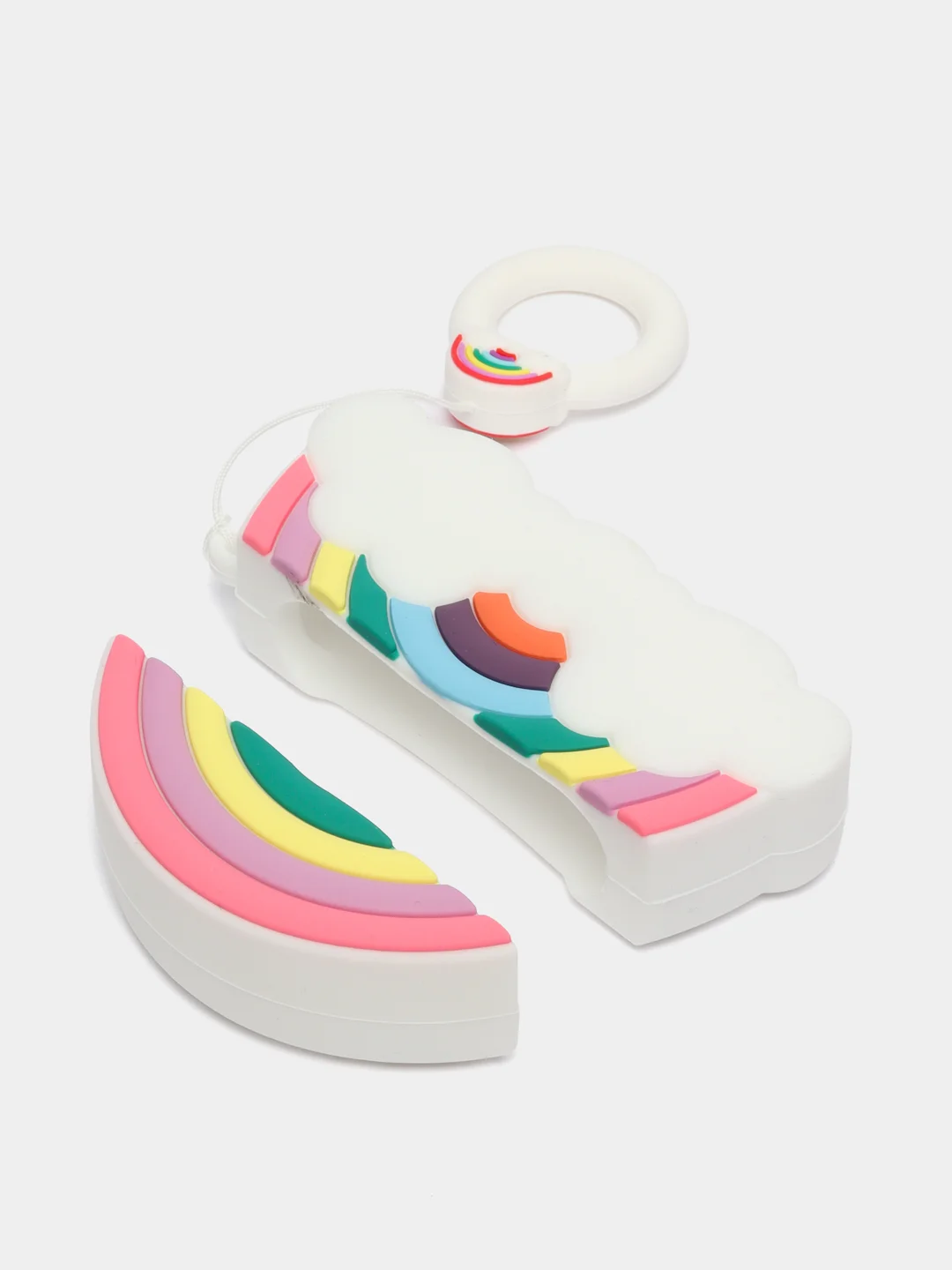 Рыжий чехол для беспроводных наушников AirPods (Аирподс) 1 / 2 / Pro, Pro 2 с карабином