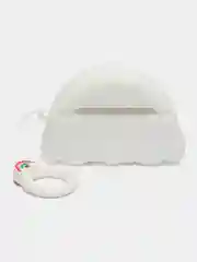 Рыжий чехол для беспроводных наушников AirPods (Аирподс) 1 / 2 / Pro, Pro 2 с карабином