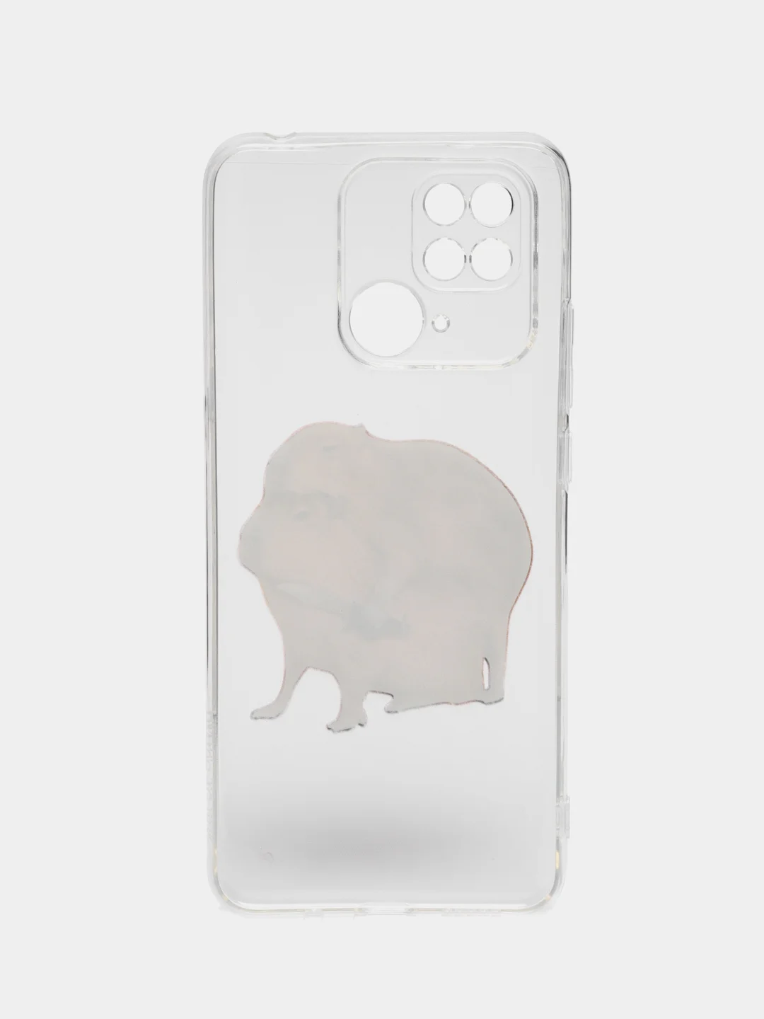 Бежевый чехол на Xiaomi Redmi 10C / Сяоми Редми 10С прозрачный, с рисунком, защита камеры