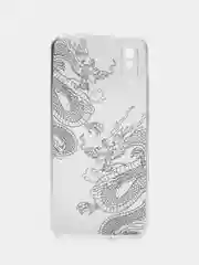 Пудровый силиконовый чехол на Xiaomi Redmi 9A / Сяоми Редми 9А прозрачный с рисунком, защита камеры
