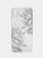 Пудровый силиконовый чехол на Xiaomi Redmi 9A / Сяоми Редми 9А прозрачный с рисунком, защита камеры