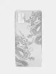 Пудровый силиконовый чехол на Samsung Galaxy A31 / Самсунг А31 прозрачный с рисунком, защита камеры