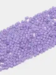 Лавандовый бисер стеклянный 10/0, 2.3 мм, разноразмерный, мелкий
