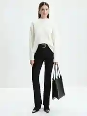 Черный джинсы женские Zarina boot cut клеш, с высокой посадкой