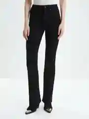 Черный джинсы женские Zarina boot cut клеш, с высокой посадкой