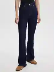 Темно-синий джинсы женские Zarina boot cut клеш, с высокой посадкой