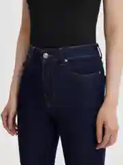 Темно-синий джинсы женские Zarina boot cut клеш, с высокой посадкой