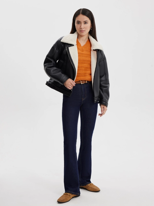 Джинсы женские Zarina boot cut клеш, с высокой посадкой