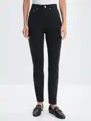 Тёмно-серый джинсы женские Zarina mom fit, с высокой посадкой