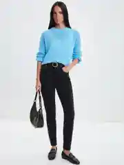 Голубой джинсы женские Zarina mom fit, с высокой посадкой