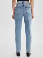Голубой джинсы женские Zarina mom fit, с высокой посадкой