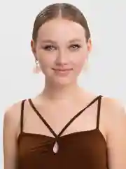 Розовый серьги женские Lotus, с подвесками в форме лепестков