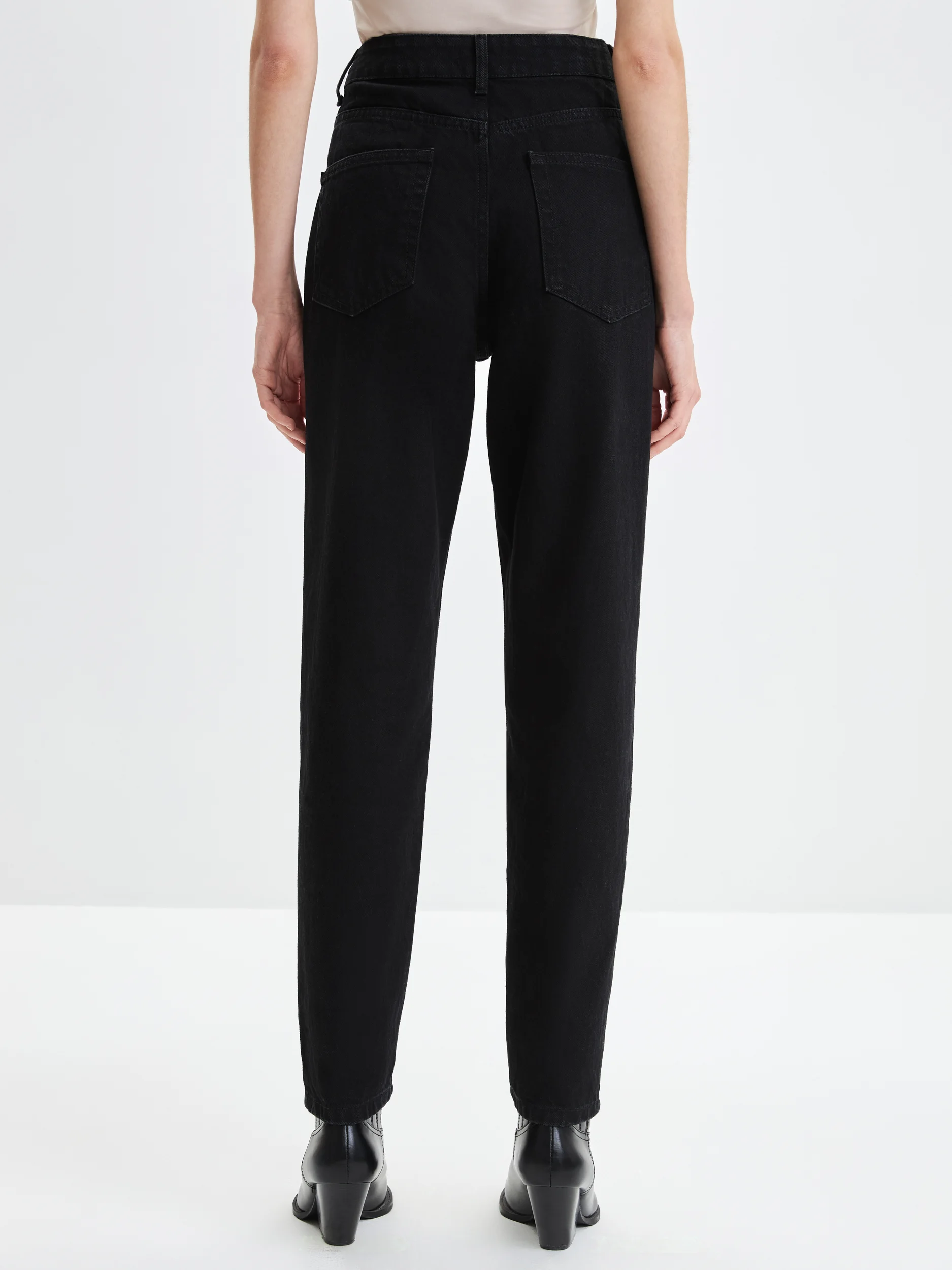 Черный джинсы женские Zarina mom fit, с высокой посадкой