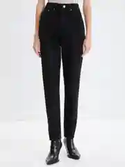 Черный джинсы женские Zarina mom fit, с высокой посадкой