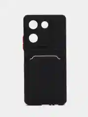 Черный чехол для Tecno Camon 20 / 20 Pro 4G (Камон 20 Про 4 Джи), с карманом для карт
