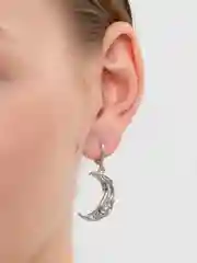 Серебряный серьги "Луна и Солнце"