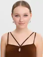 Золотой серьги "Луна и Солнце"