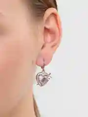 Серьги женские, сережки "Сердечки"