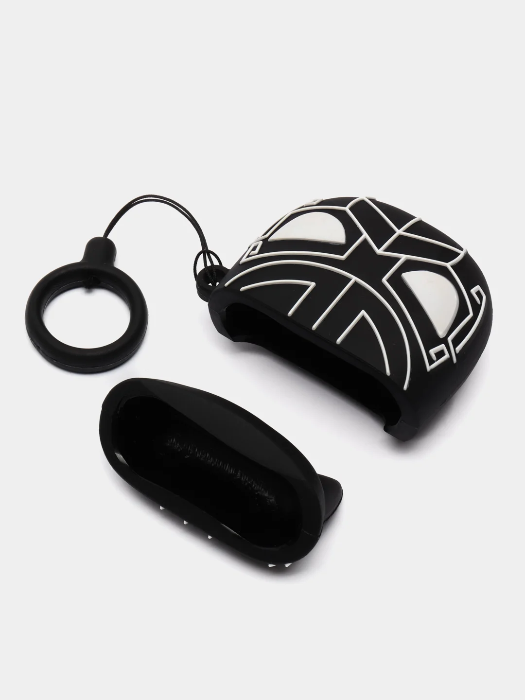 Оливковый чехол для беспроводных наушников AirPods (Аирподс) 1 / 2 / Pro, Pro 2 с карабином