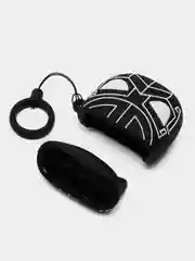 Оливковый чехол для беспроводных наушников AirPods (Аирподс) 1 / 2 / Pro, Pro 2 с карабином