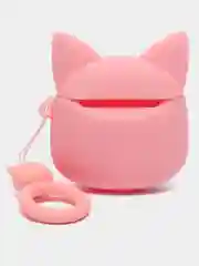 Рыжий чехол для беспроводных наушников AirPods (Аирподс) 1 / 2 / Pro, Pro 2 с карабином