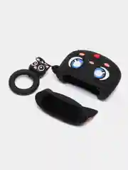 Рыжий чехол для беспроводных наушников AirPods (Аирподс) 1 / 2 / Pro, Pro 2 с карабином