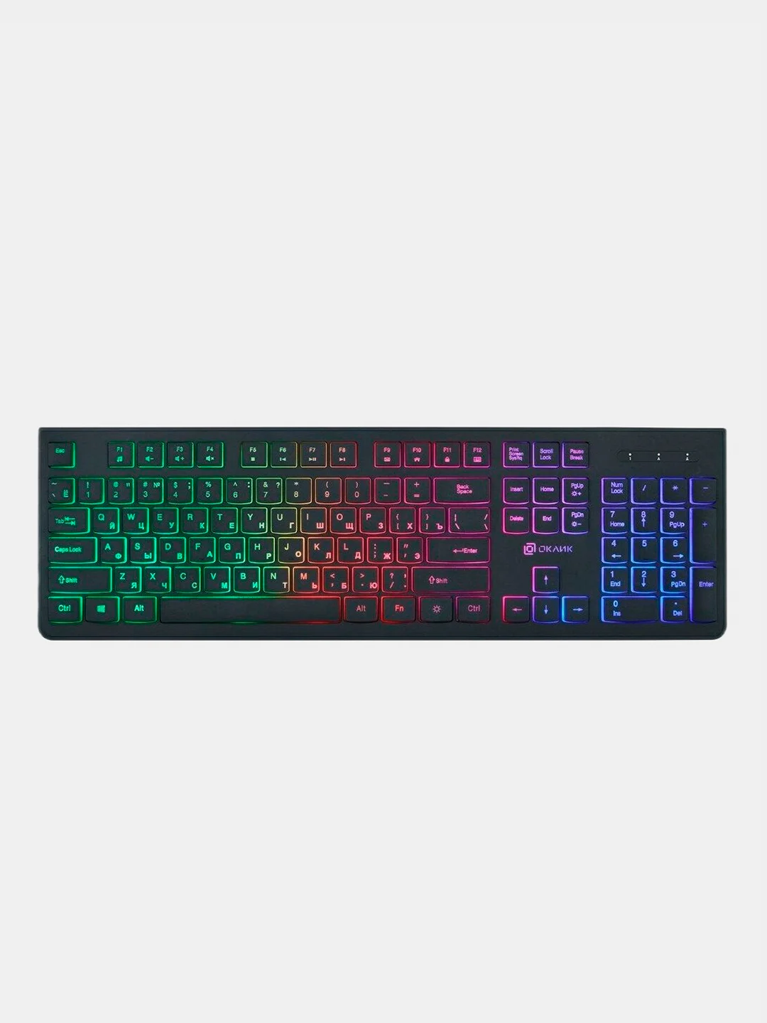 Черный клавиатура игровая Oklick 440ML, USB мембранная