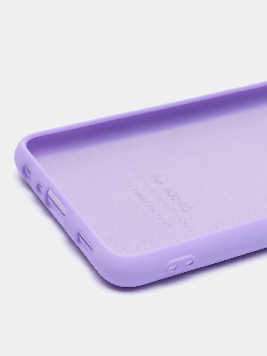 Сиреневый чехол Samsung Galaxy A32 (4G), Галакси А32 4G силиконовый Silicone Cover с закрытым низом
