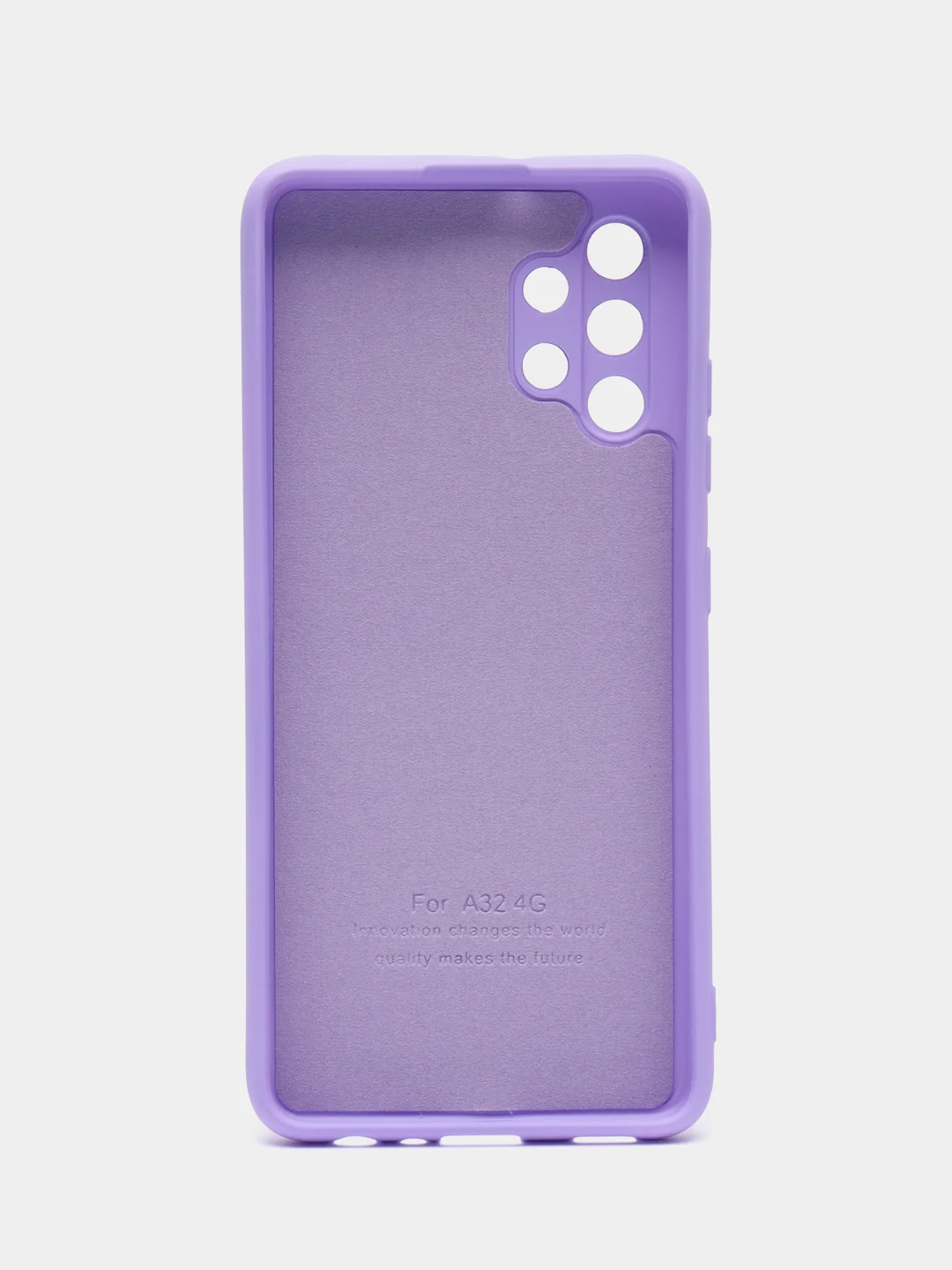 Сиреневый чехол Samsung Galaxy A32 (4G), Галакси А32 4G силиконовый Silicone Cover с закрытым низом