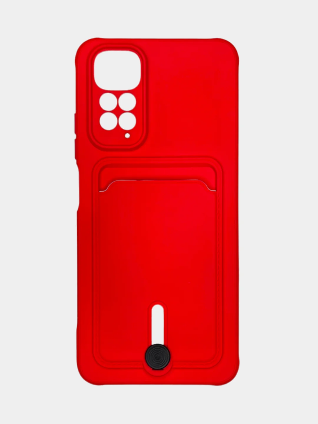 Красный чехол Xiaomi Redmi Note 11 Pro / Note 12 Pro, Редми Нот 11 про с карманом для карты