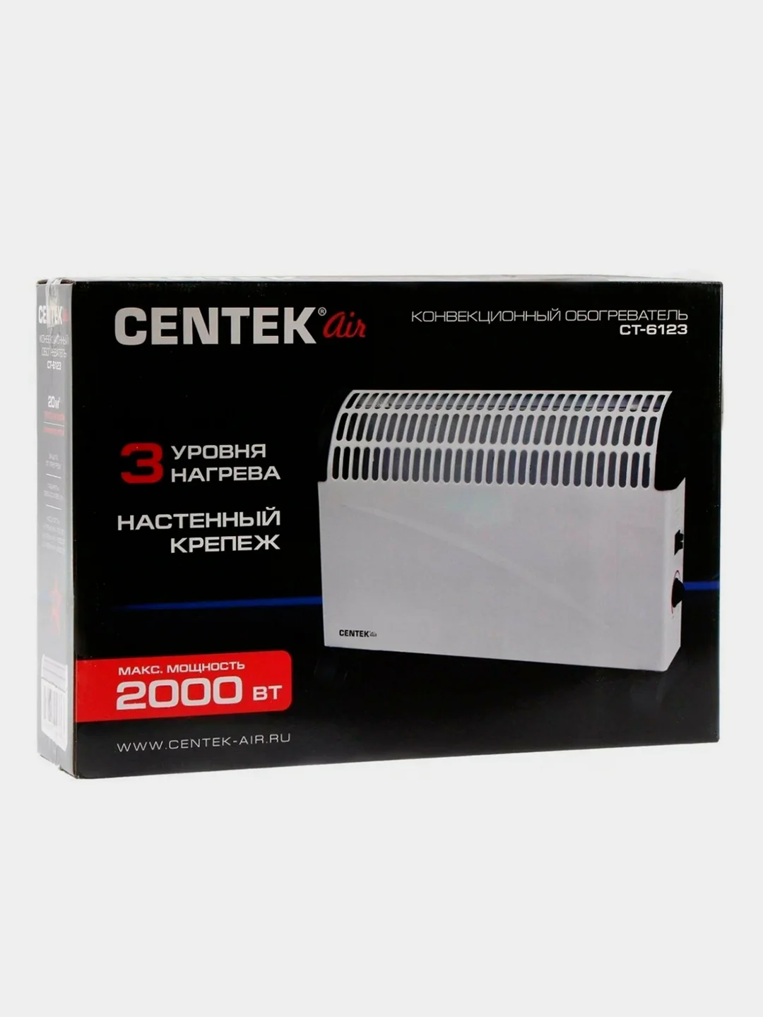 Конвекционный обогреватель CT-6123 2000Вт(20м), 3 режима нагрева, термозащита