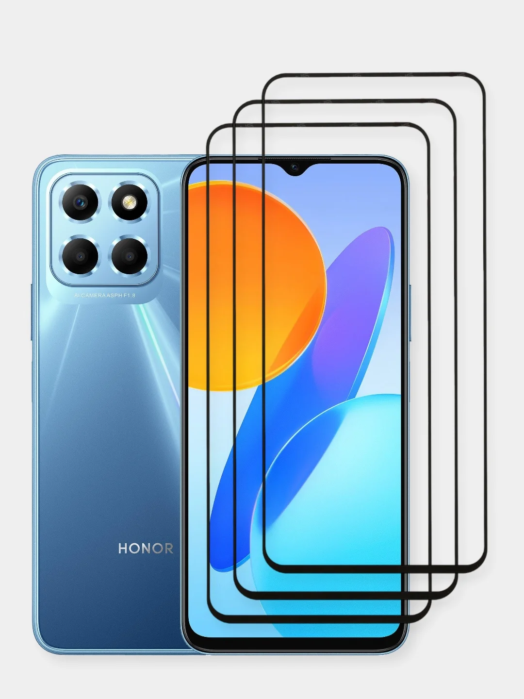 Прозрачный защитное стекло 9D для Honor X8 / X8A / Nova Y90, Хонор Х8 / Х8А / Нова У90