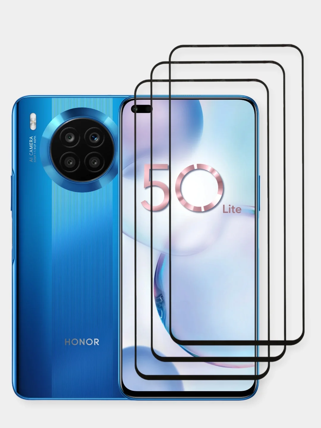 Прозрачный защитное стекло для Honor 50 Lite, Huawei Nova 8i, Хонор 50 Лайт, Хуавей Нова 8ай
