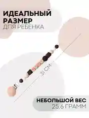 Серый деревянный держатель для пустышки КАРТОФАН, клипса-прищепка, с зажимом для грызунка, соски