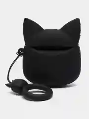 Рыжий чехол для беспроводных наушников AirPods (Аирподс) 1 / 2 / Pro, Pro 2 с карабином