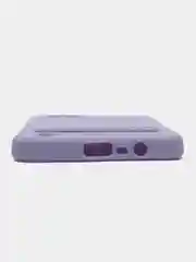 Сиреневый силиконовый чехол для Realme C21 (Реалми С21), карманом для карт