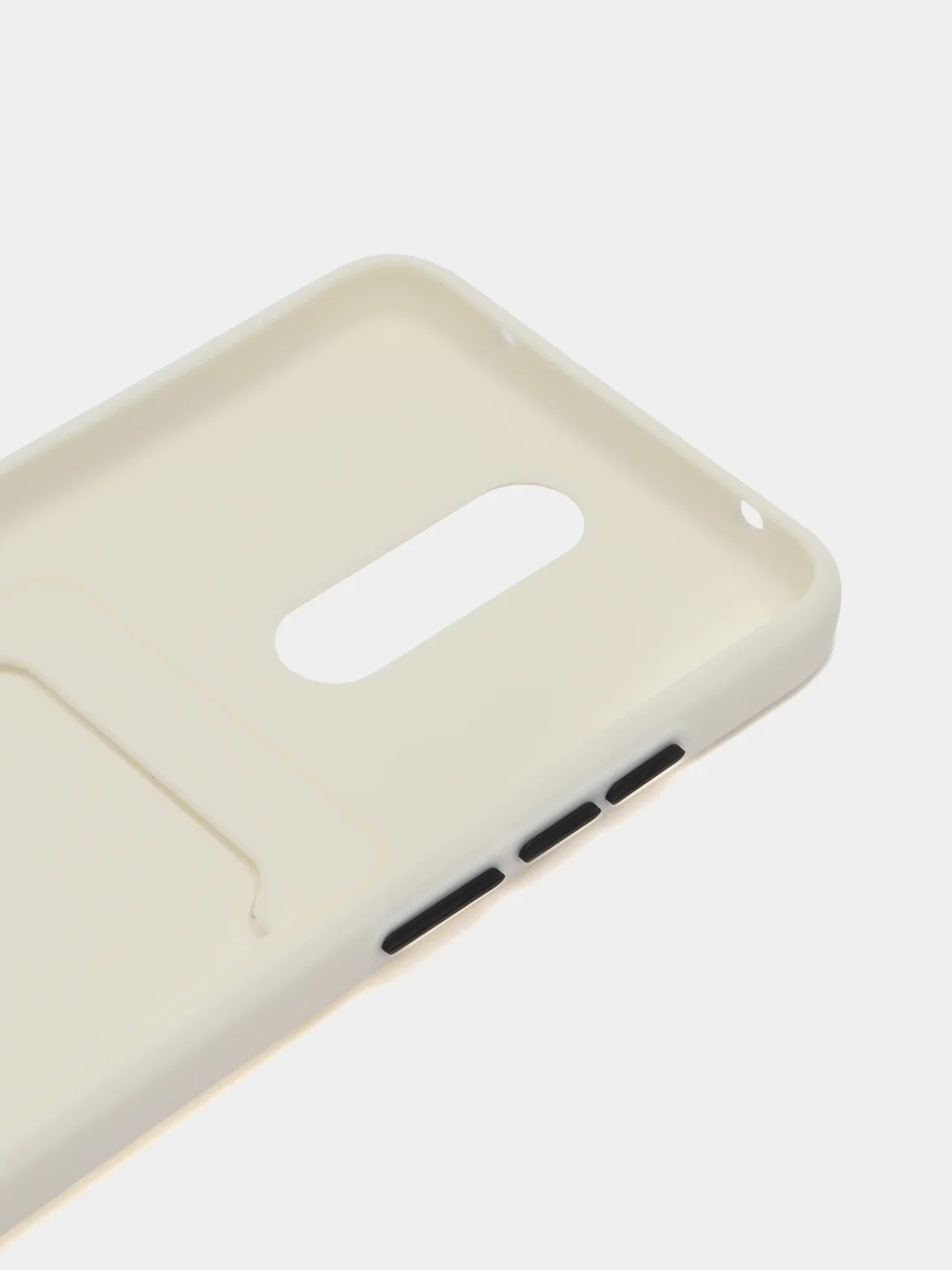 Белый чехол для Xiaomi Redmi 8A (Сяоми Редми 8А) с карманом для карт, силиконовый, прозрачный