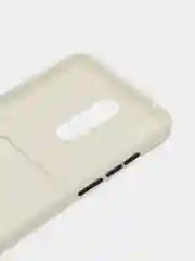 Белый чехол для Xiaomi Redmi 8A (Сяоми Редми 8А) с карманом для карт, силиконовый, прозрачный