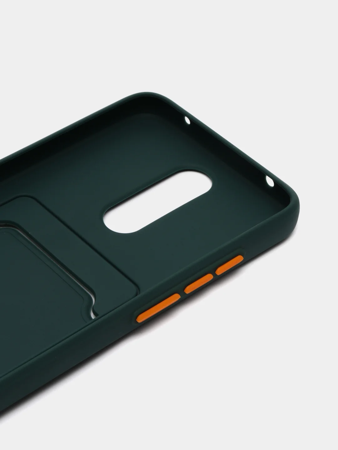 Зеленый чехол для Xiaomi Redmi 8A (Сяоми Редми 8А) с карманом для карт, силиконовый, прозрачный