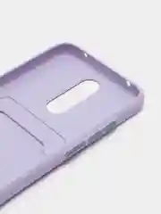 Сиреневый чехол для Xiaomi Redmi 8A (Сяоми Редми 8А) с карманом для карт, силиконовый, прозрачный