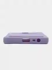 Сиреневый чехол для Xiaomi Redmi 8A (Сяоми Редми 8А) с карманом для карт, силиконовый, прозрачный
