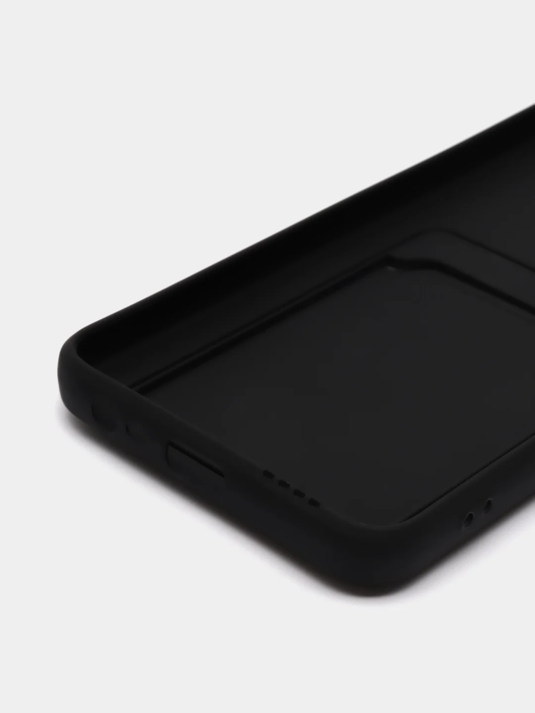 Черный чехол для Xiaomi Redmi 8A (Сяоми Редми 8А) с карманом для карт, силиконовый, прозрачный