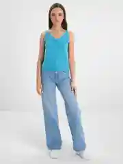 Желтый майка, топ с ажурной каймой
