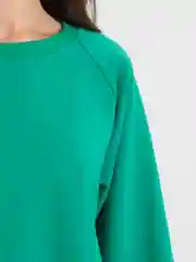 Лесной зеленый толстовка, оверсайз, однотонная