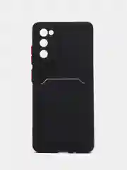 Черный чехол Samsung Galaxy S20 FE S20FE (Самсунг Галакси С20ФЕ), с карманом для карт