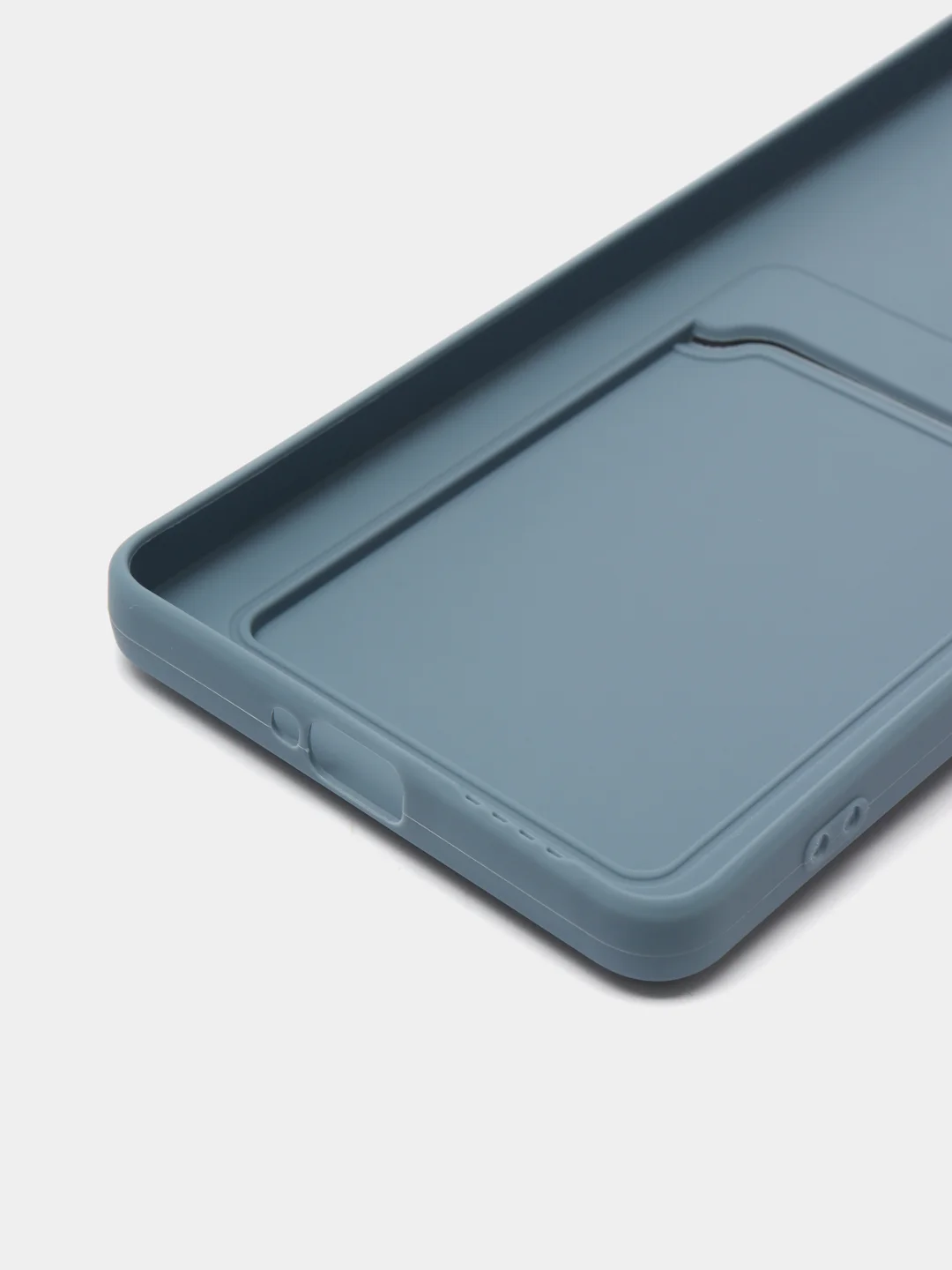 Синий меланж силиконовый чехол для Xiaomi Redmi Note 12 Pro 5G, с карманом для карт, прозрачный